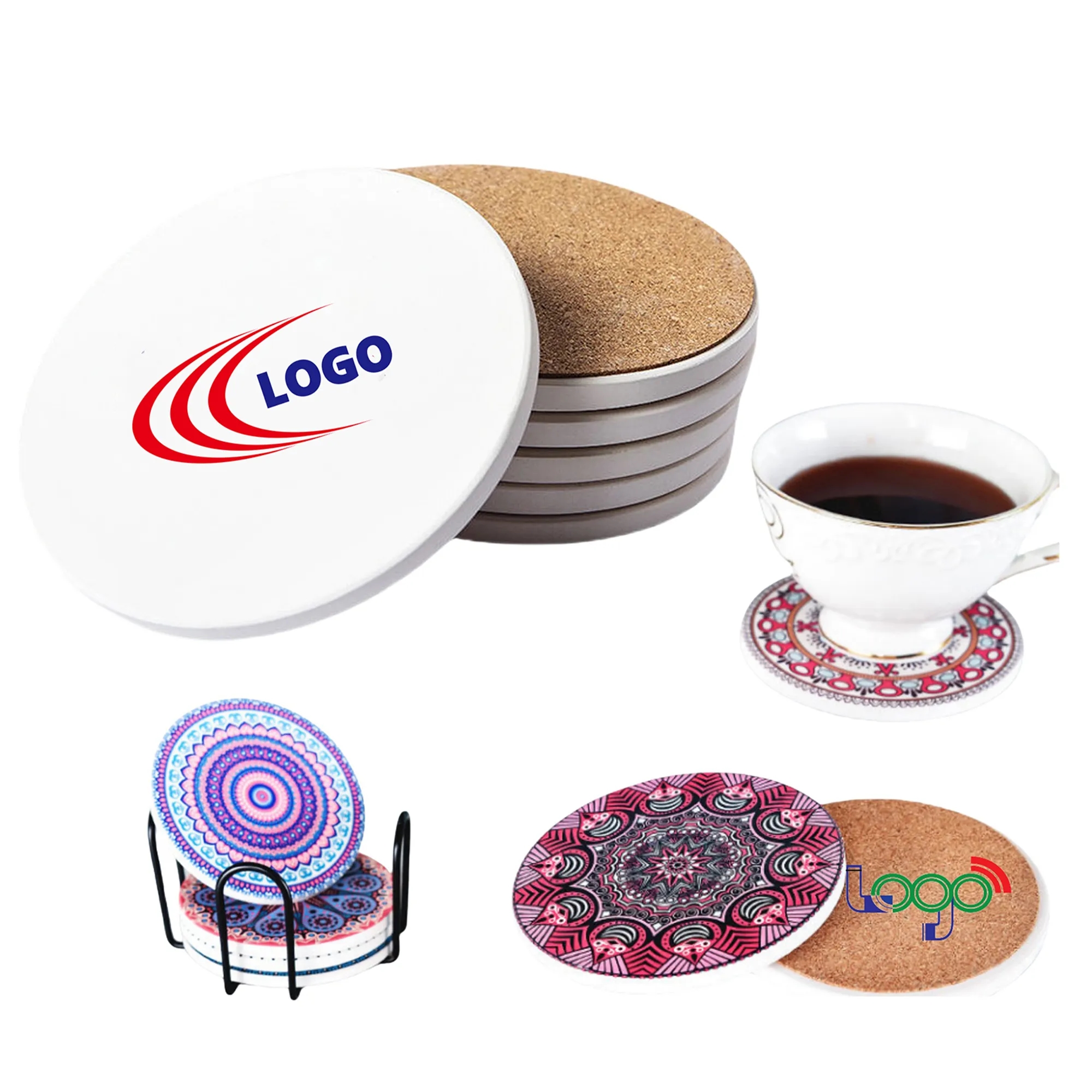 Round Stone Ceramic Coasters MOQ20 3
