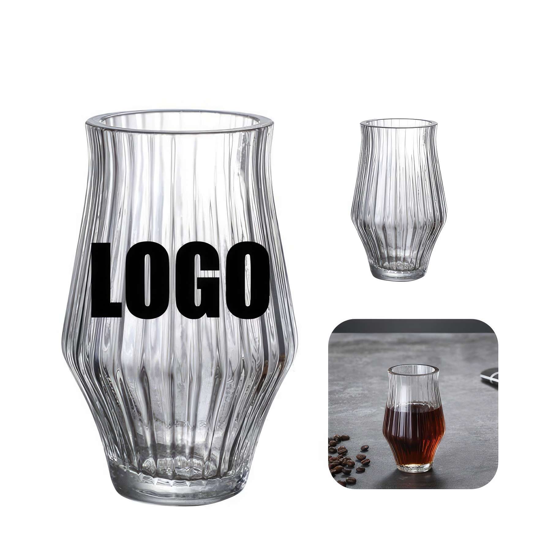 140ml/4.7 OZ. Glass Coffee Mug &Wine Drink Gift Cup 2