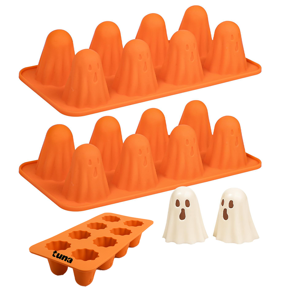 Halloween Silicone Molds 3D Ghost Chocolate Candy Molds 3