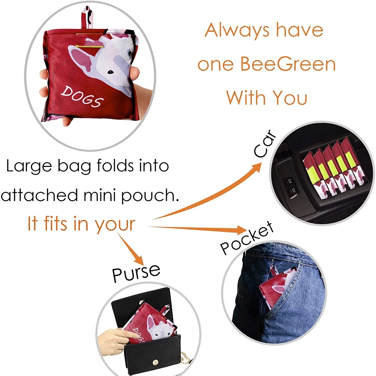 Reusable Lightweight Foldable Shopping Bag 5