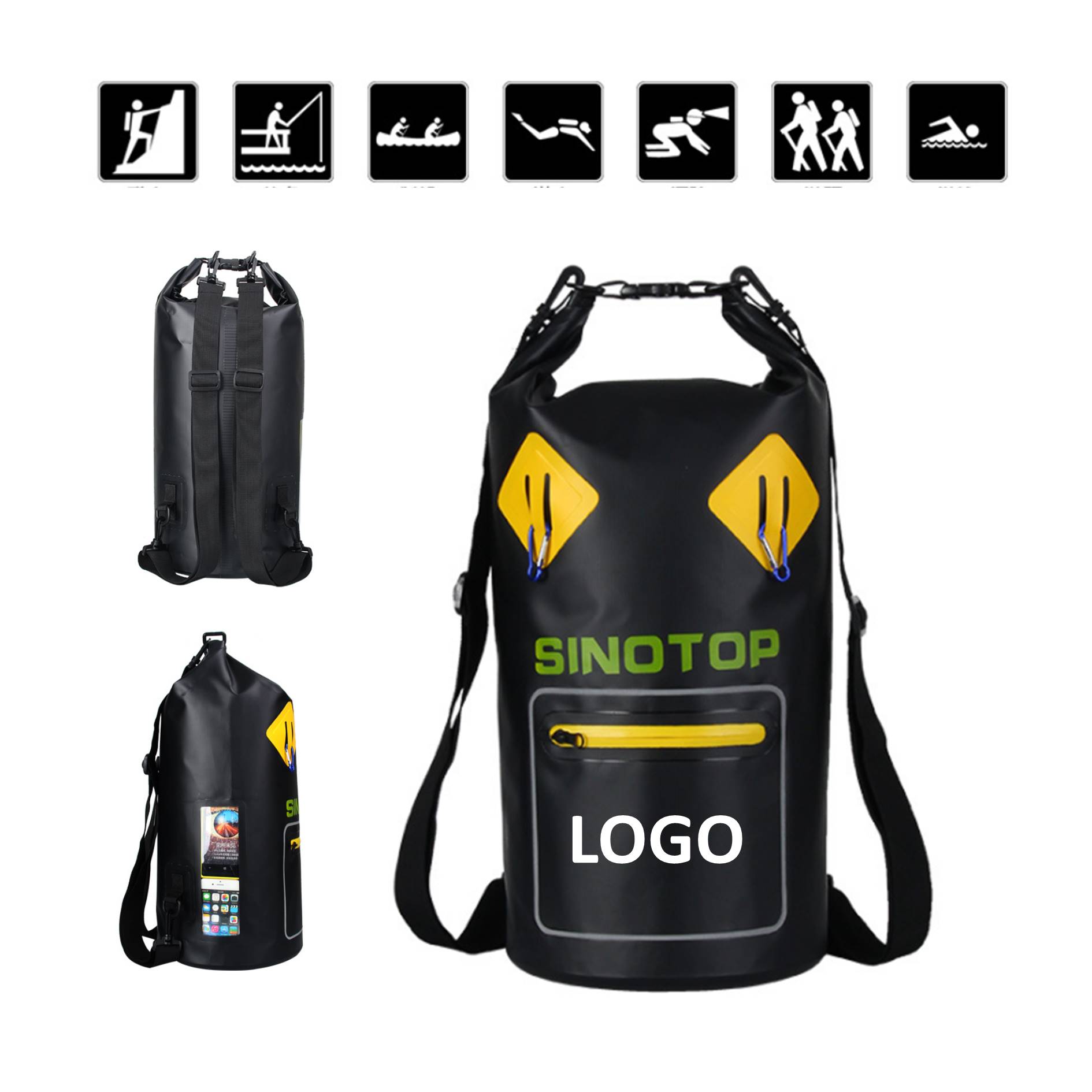 20L Waterproof Camping Backpack Bucket Bag 2