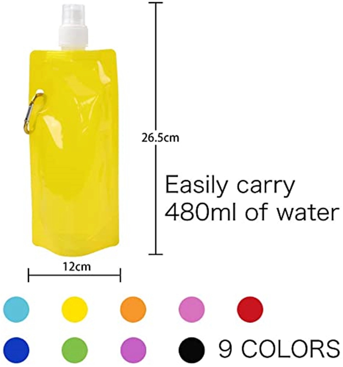 Collapsible Water Bottles Reusable Canteen Foldable Drinking 2