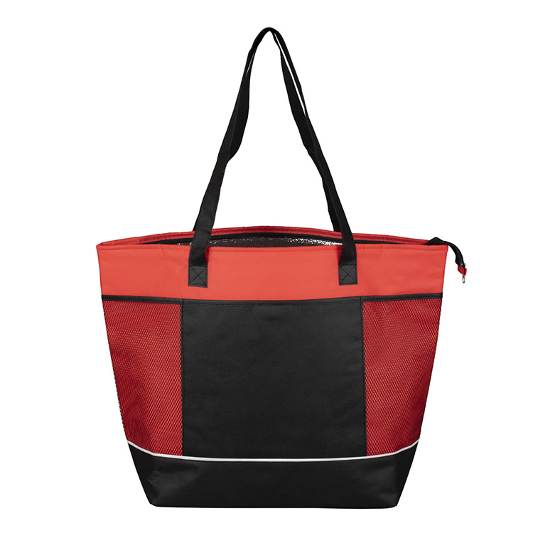 22"W x 16"H x 7 ½"Gusset - "FROST LINE" Super-Sized Insulated Zipper Cooler Tote 63