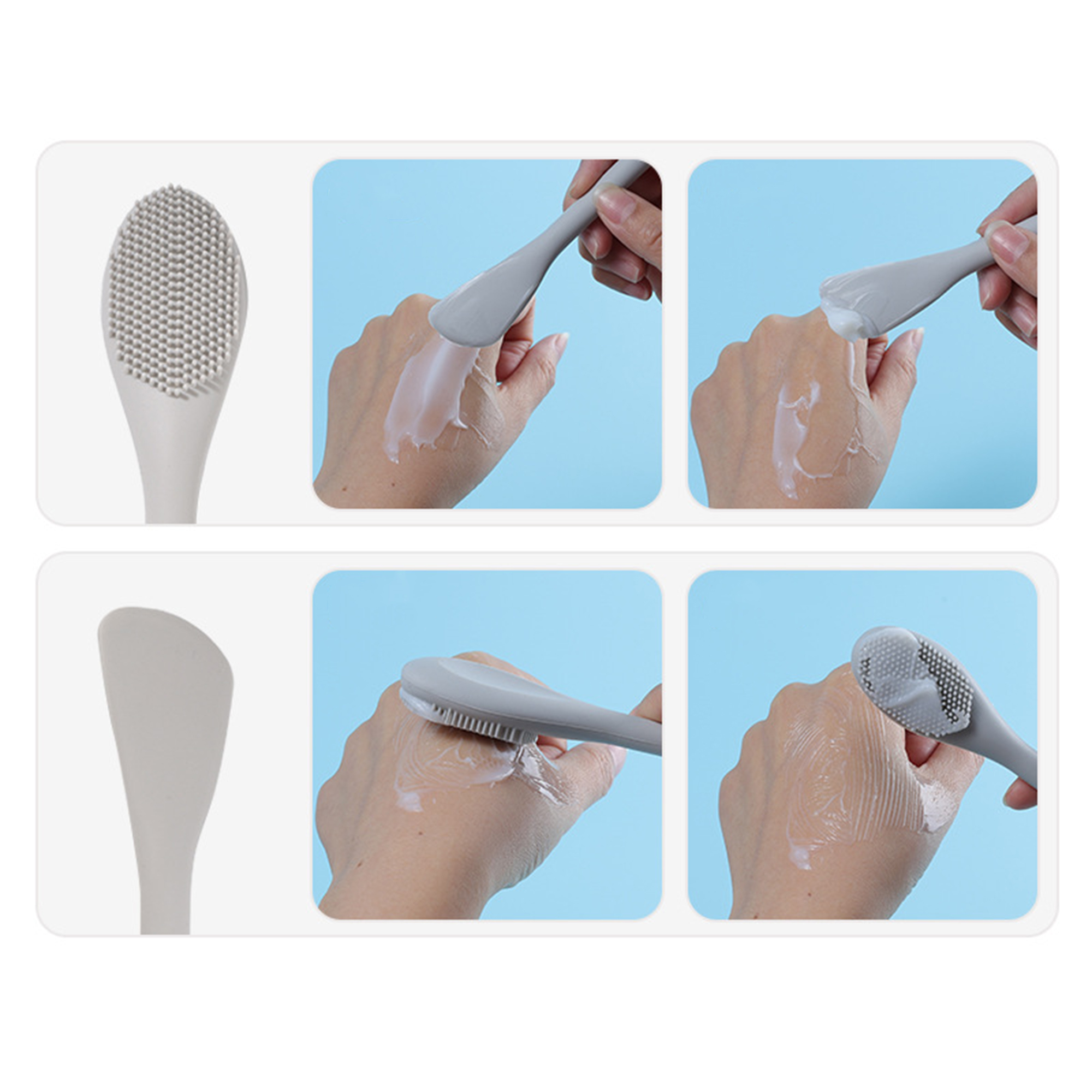 Double-Ended Silicone Face Mask Brush 3