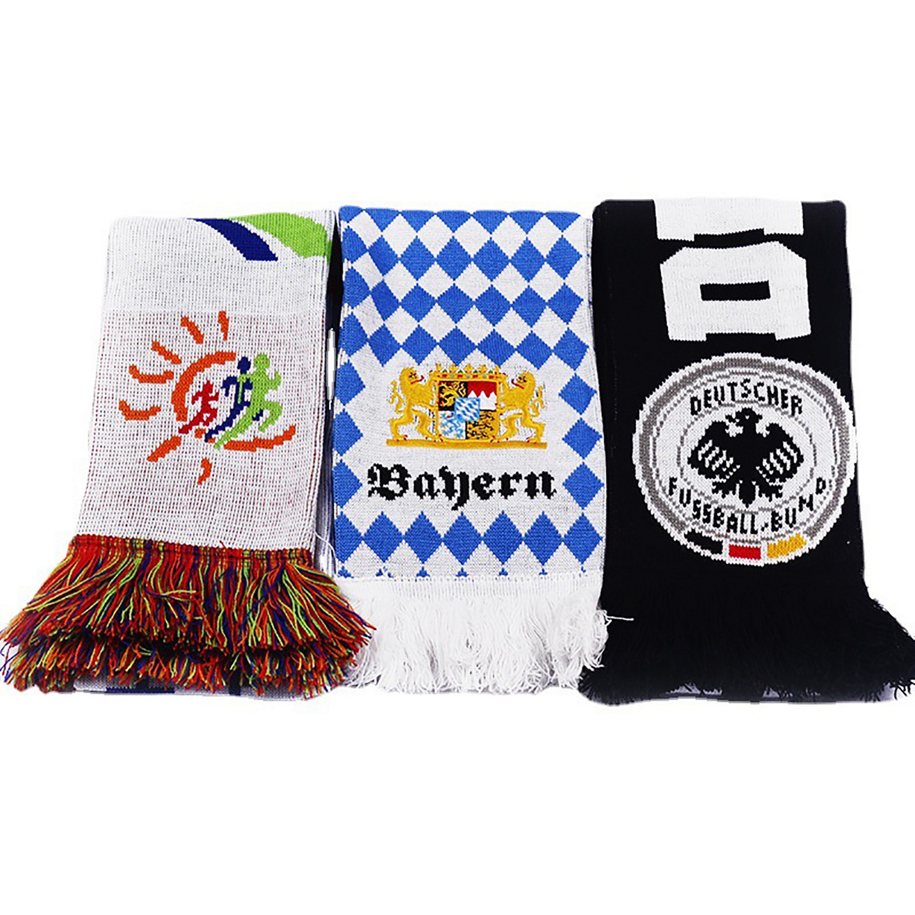 Knitted Scarf/Stadium Knit Scarf Soccer Scarves With Fringe 2