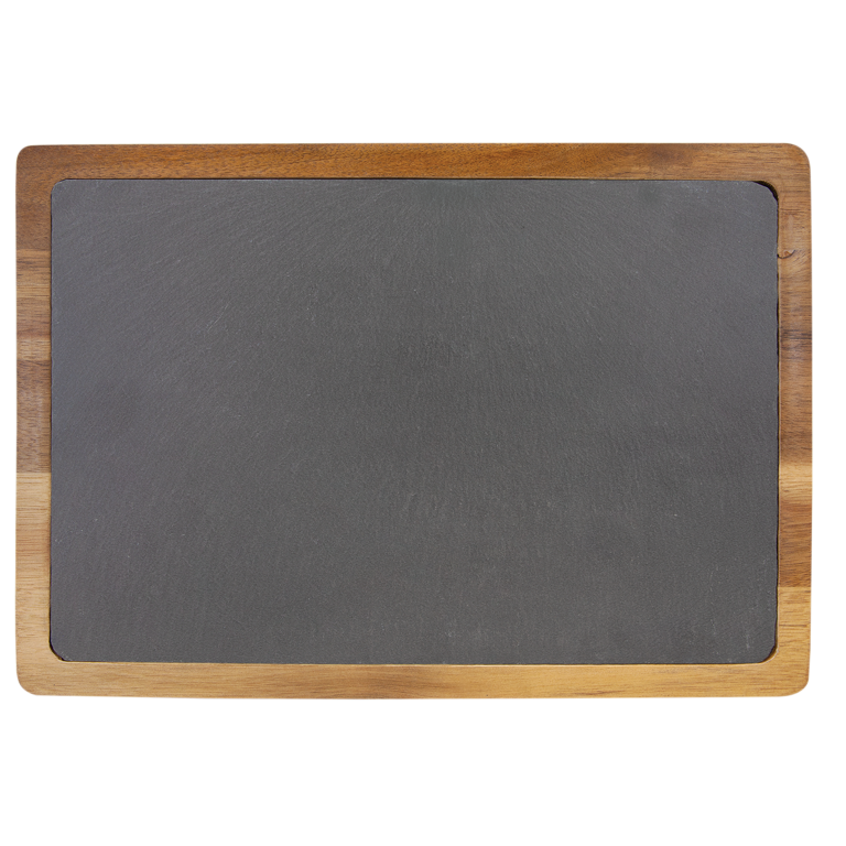 13" x 9" Acacia Wood/Slate Cutting Board