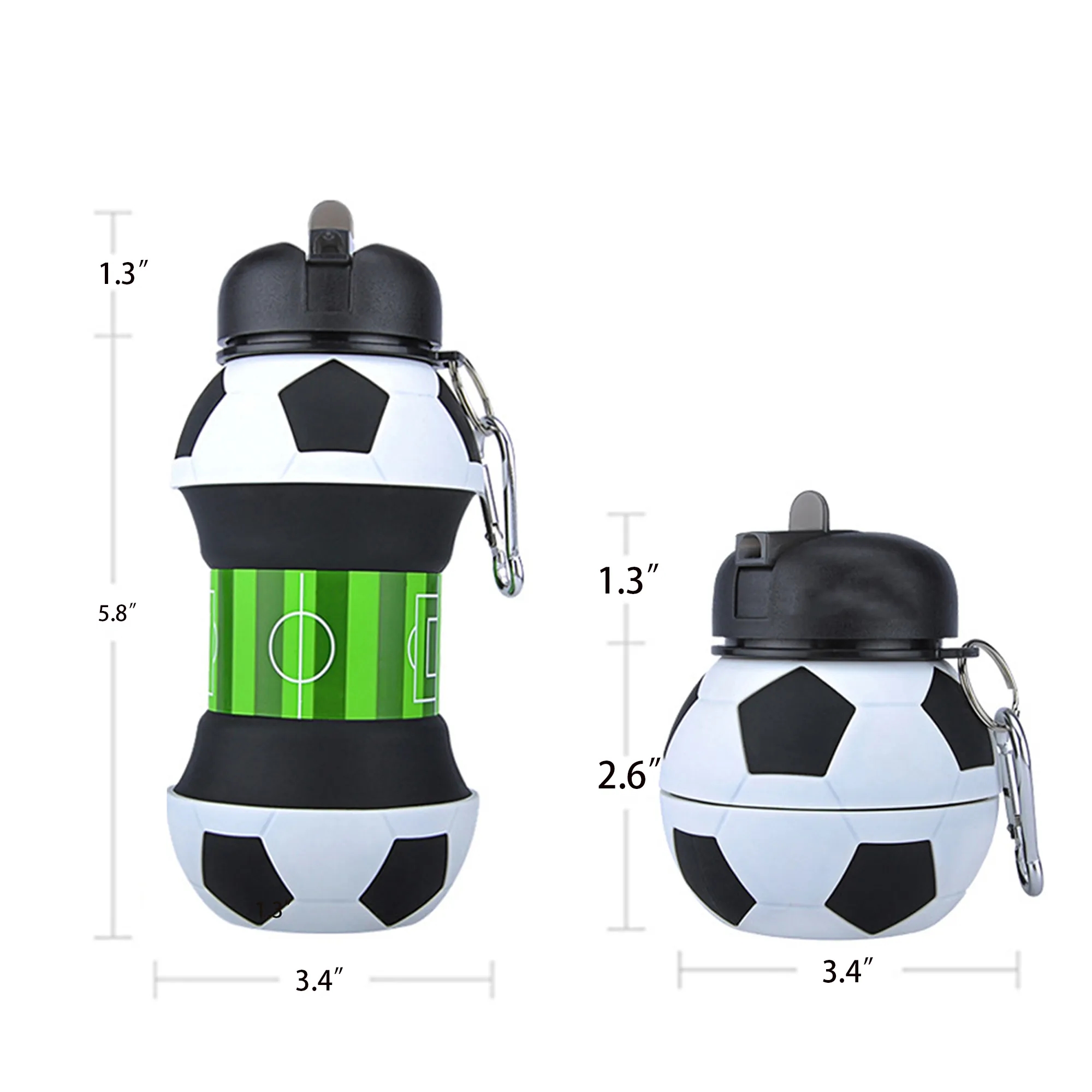 18OZ Silicone Outdoor Folding Eye-Catching Spherical Sports 2