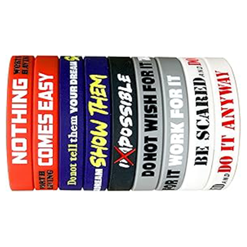 Debossed Color Filled Silicone Wristbands 1