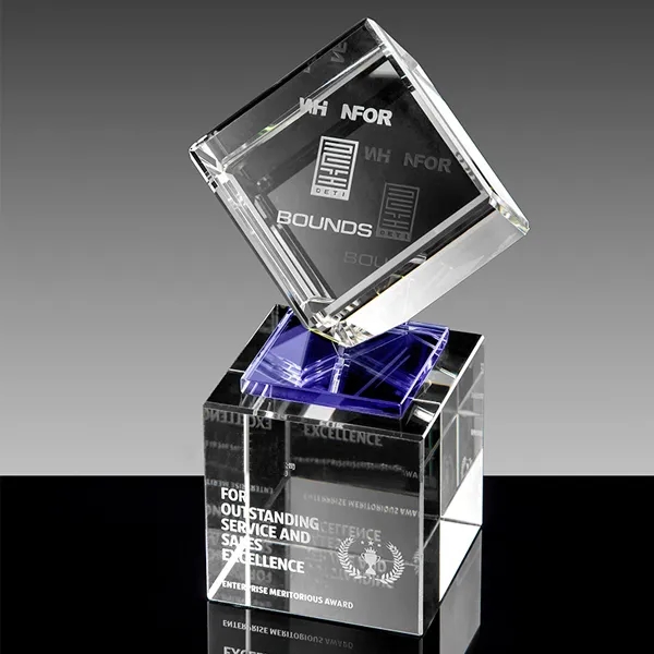 Occasion Cube on Column Crystal Base 4