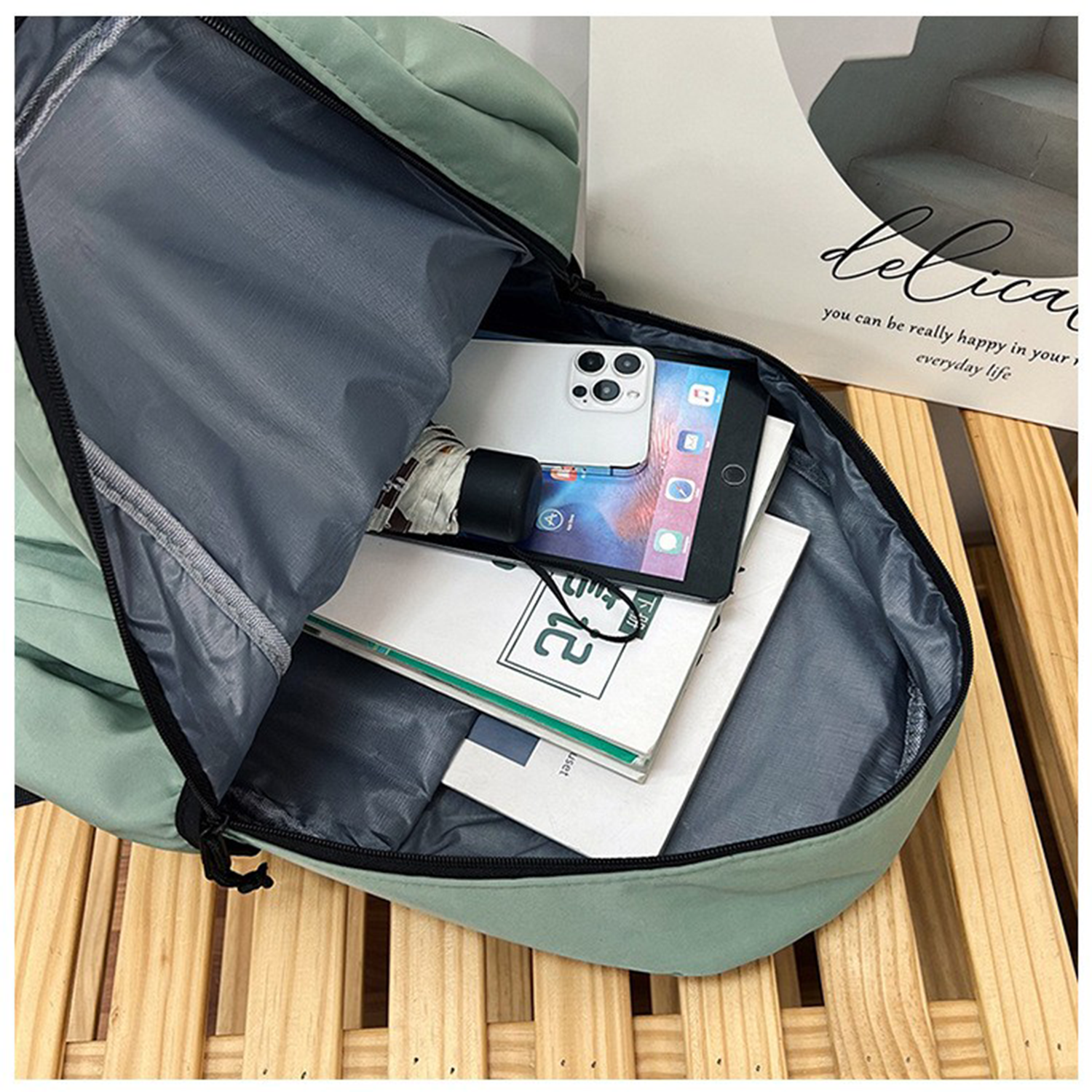 Nylon Student Travel Backpack 10