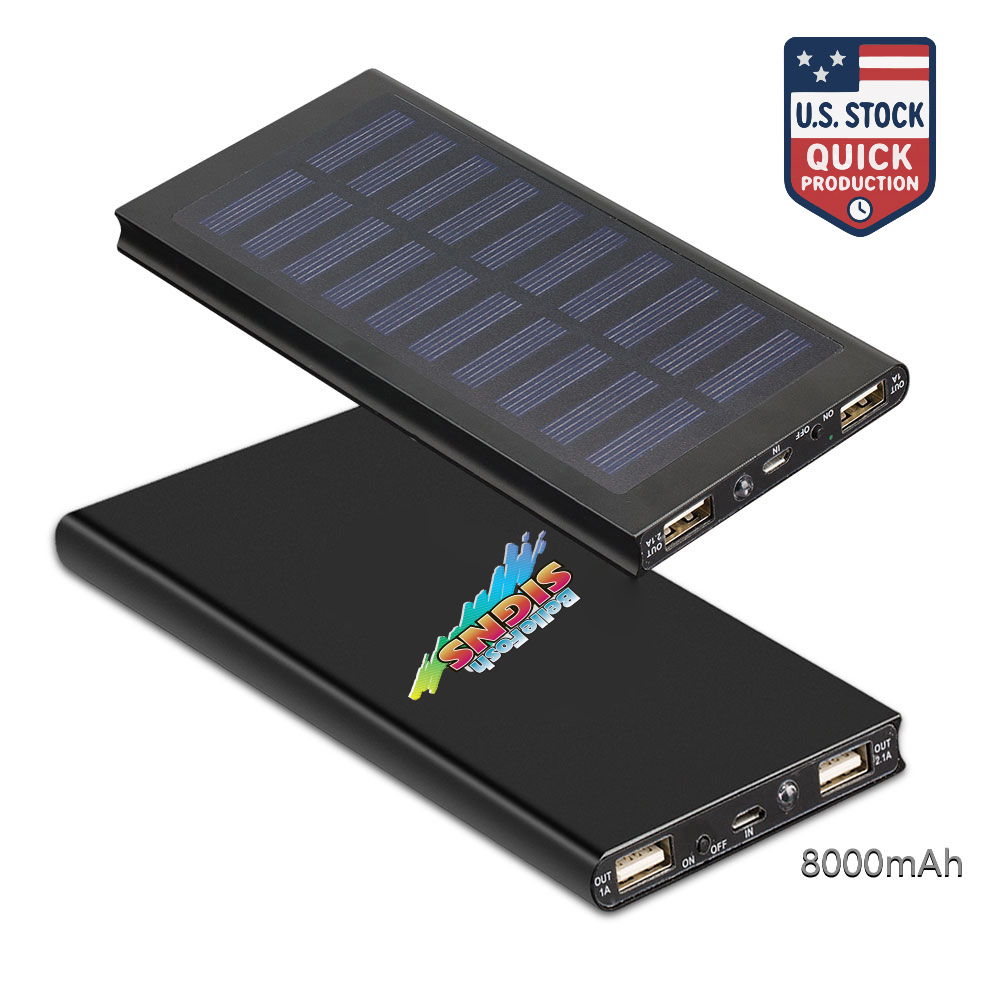 8000mAh Solar Power Bank With Two USB Output 6
