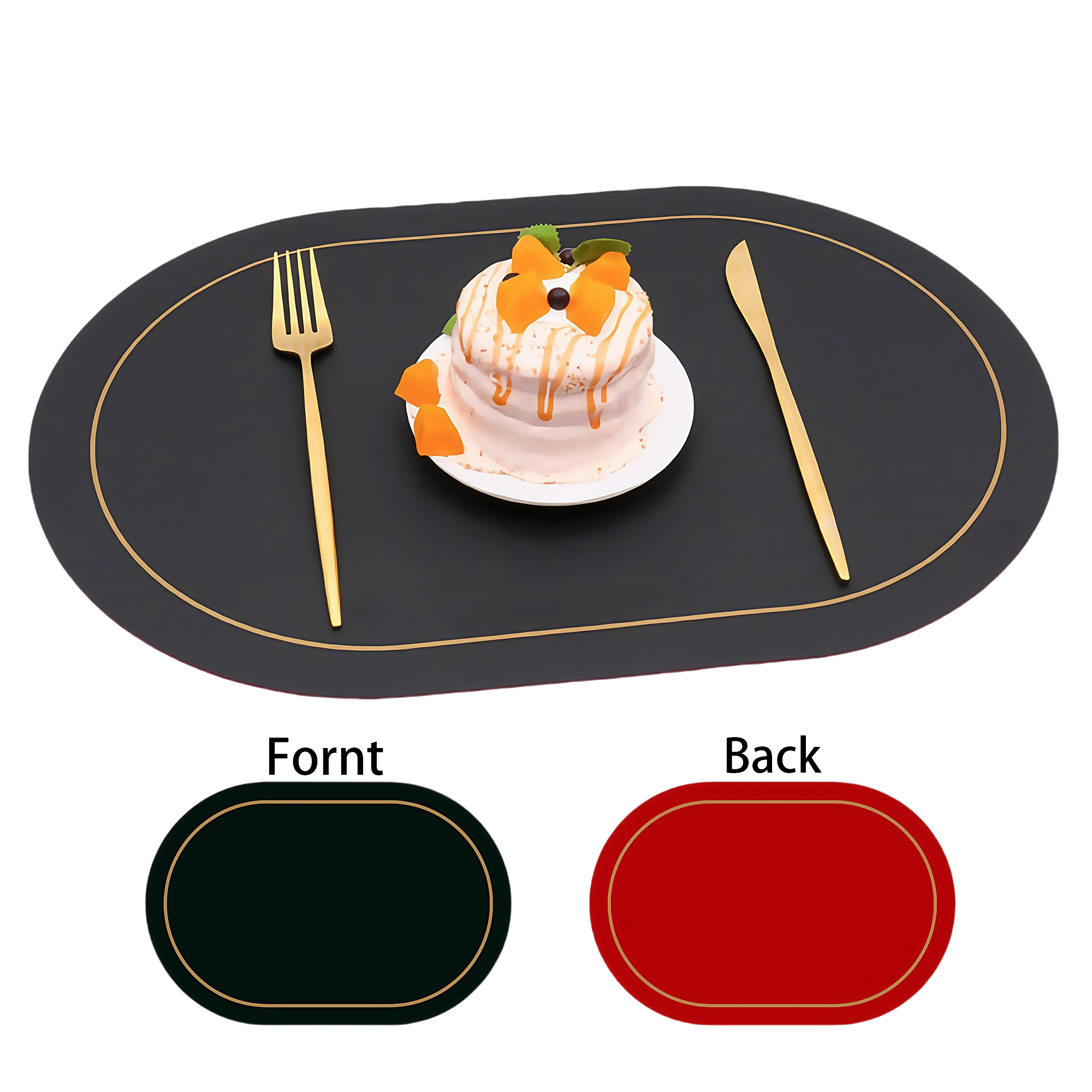 Oval Dual-Color Placemats 10