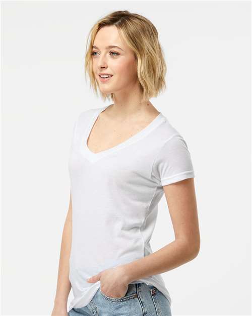 Women's Poly-Rich V-Neck T-Shirt - 244 24