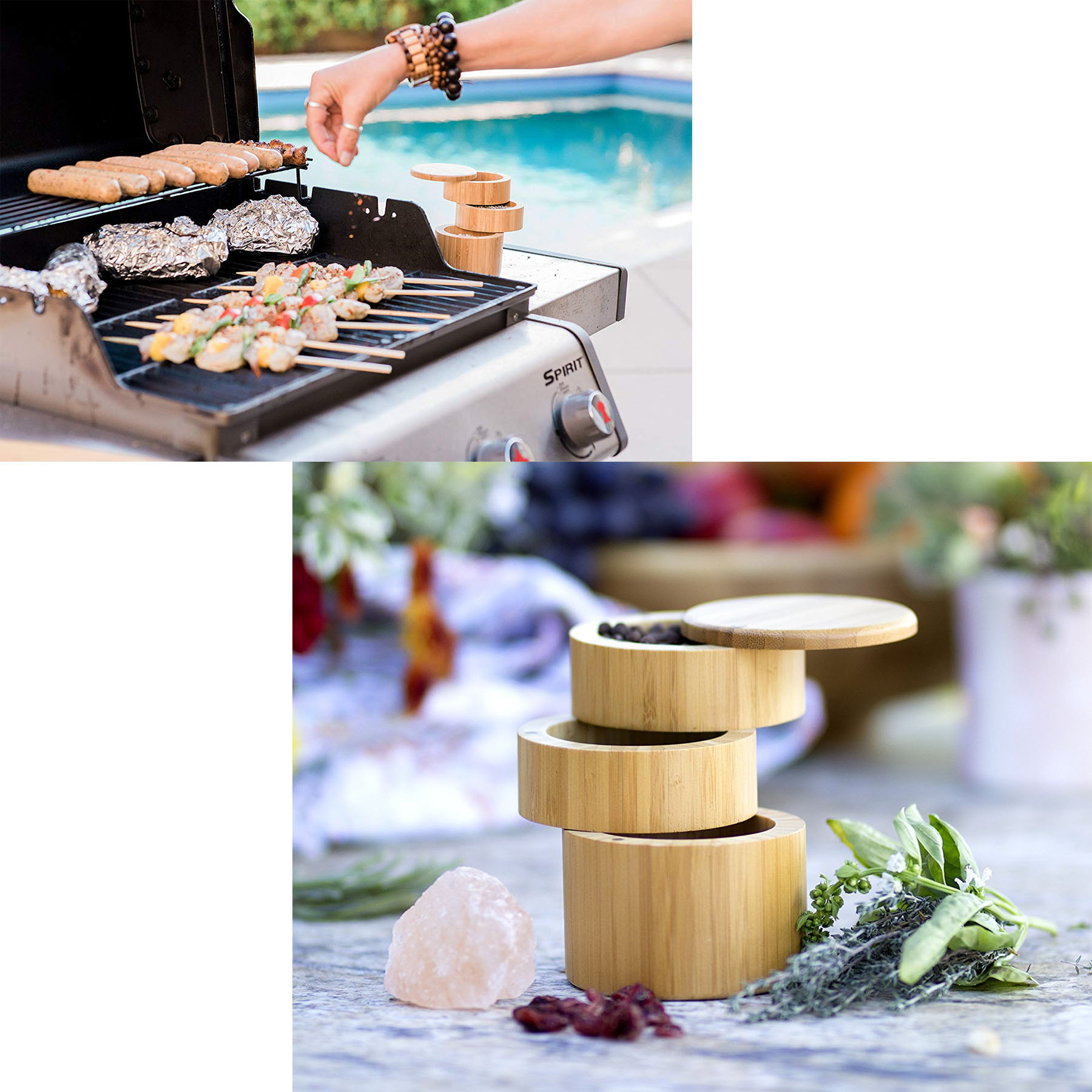 Bamboo Triple Salt Box 2