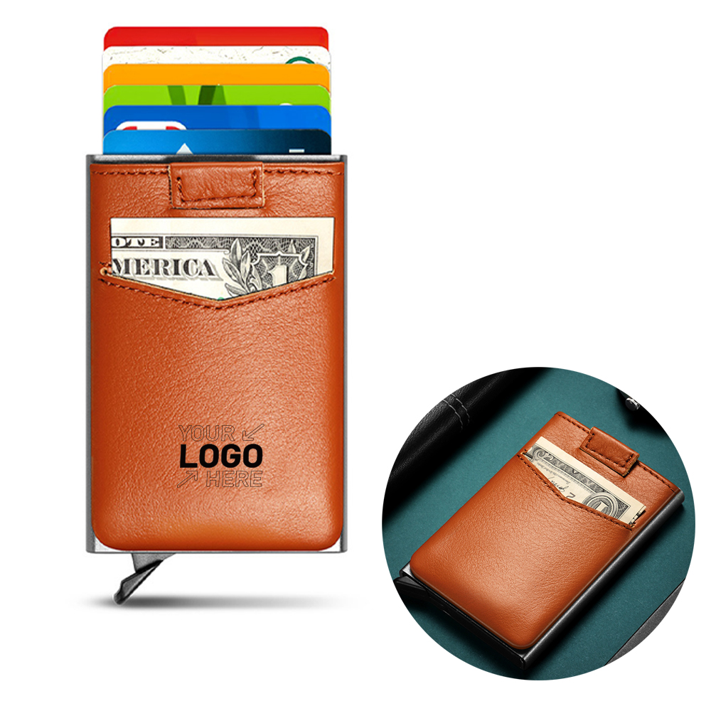 Leather Lining Rfid Blocking Credit Card Holder 6