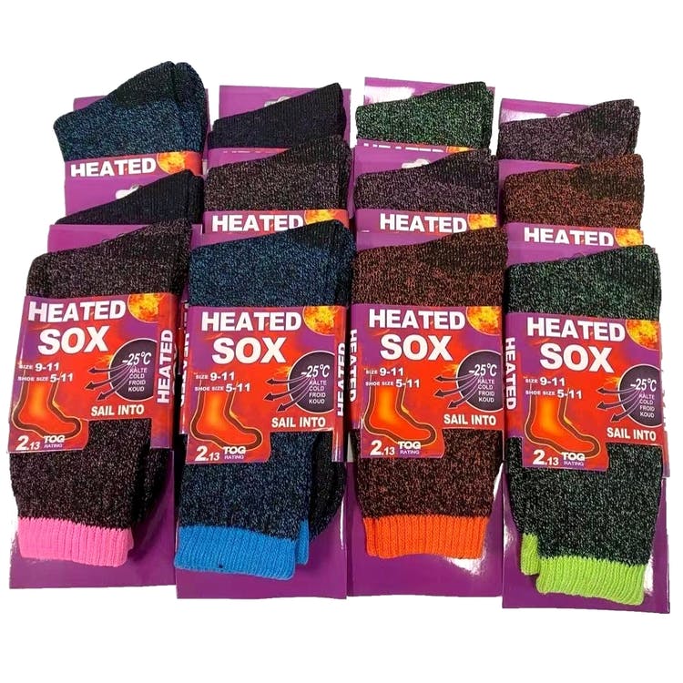 Women's Heated Thermal Socks - Assorted Size 9-11 1
