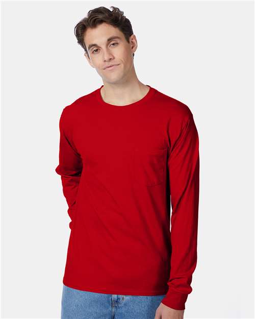 Unisex Authentic Long Sleeve Pocket T-Shirt - 5596 28