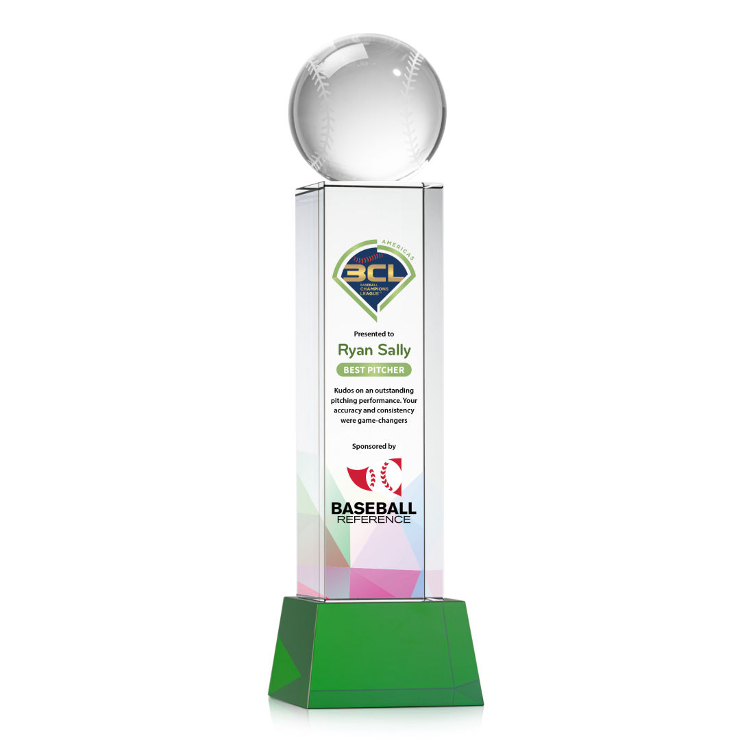 Baseball VividPrint™ Award on Belcroft - Green 2