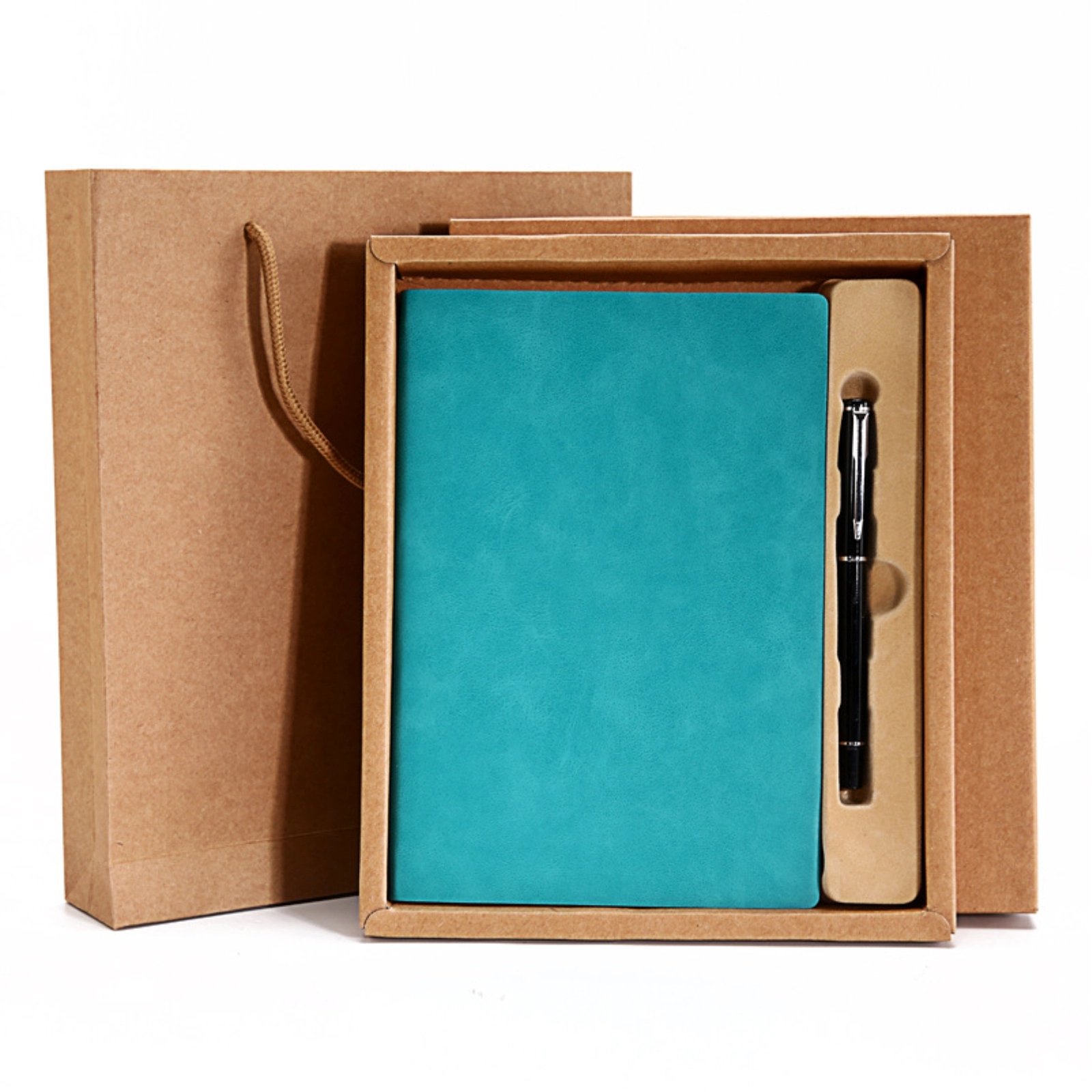 Soft Leather Notebook Set Gift Box With Pen 6