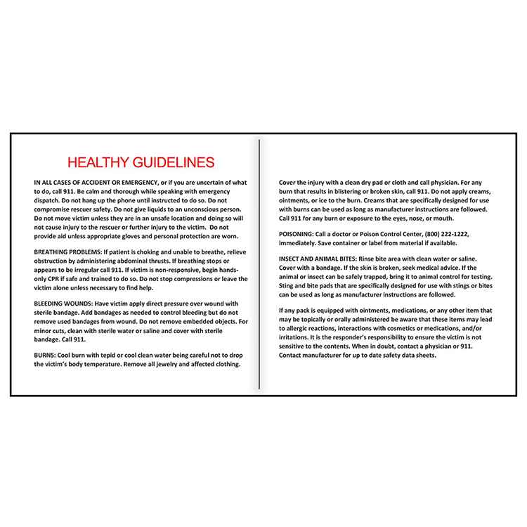 "LAZY DAY" 31 Piece Advanced First Aid Sun and Outdoors Kit in Zipper pack Components 12