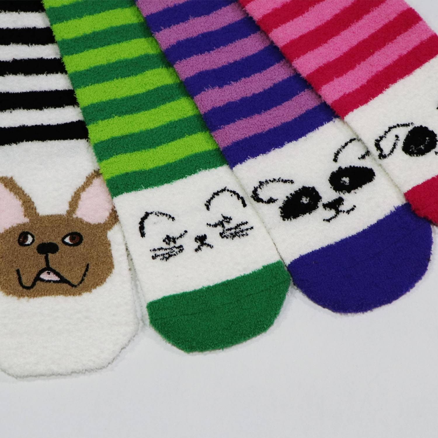Cartoon Animal Anti-slip Fuzzy Socks 7