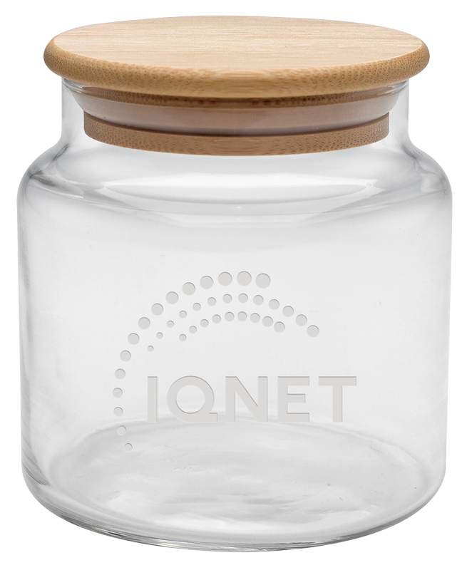 16 oz. Etched Apothecary Jar with Bamboo Lid