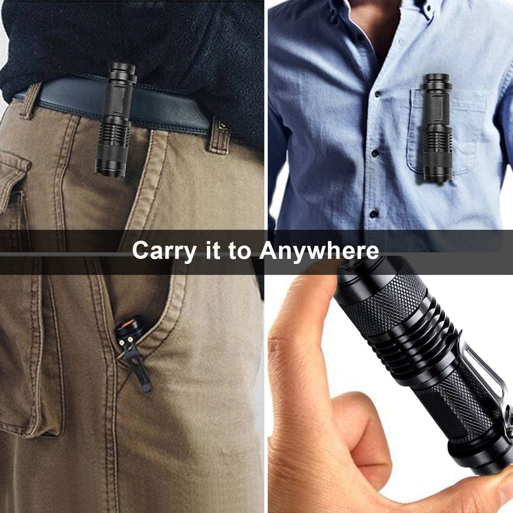 Mini Flashlights With Belt Clip 5