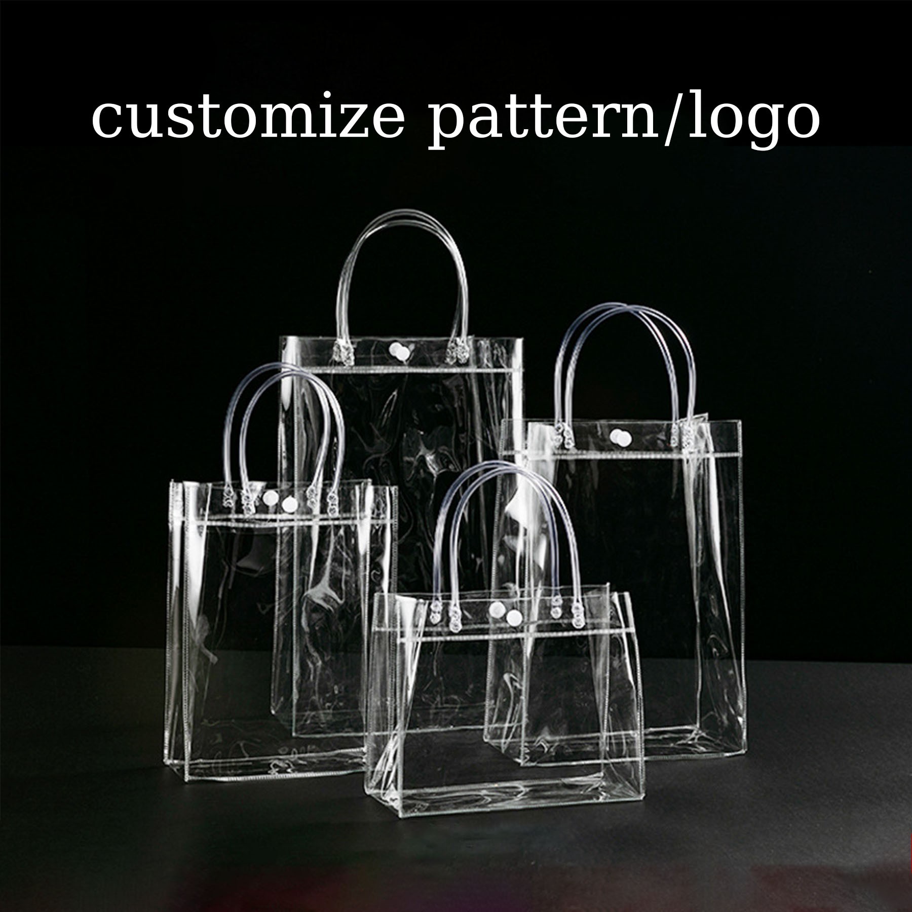 Thickened Pvc Transparent Handbag Plastic Gift Bag 2