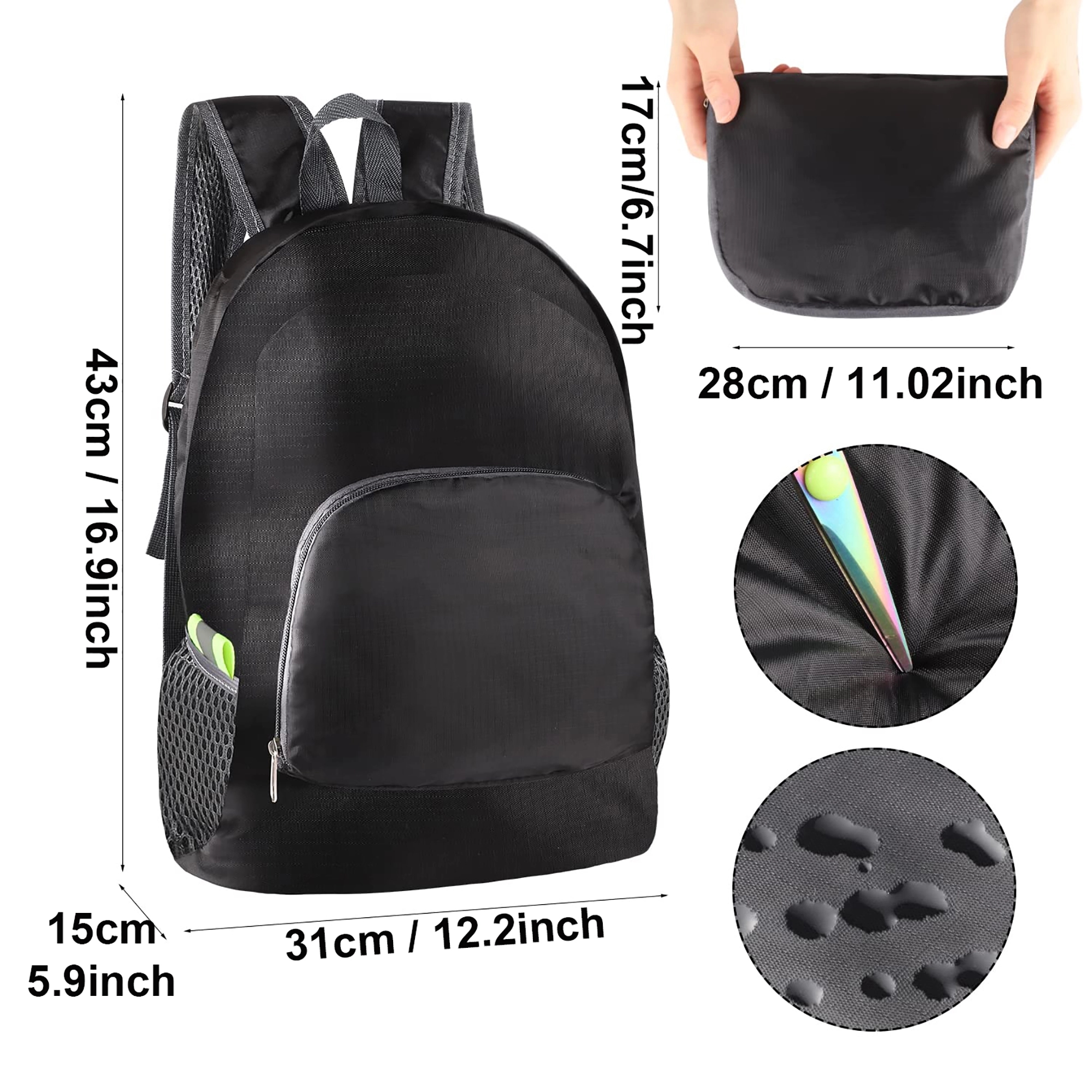 20L Lightweight Foldable Backpack 8