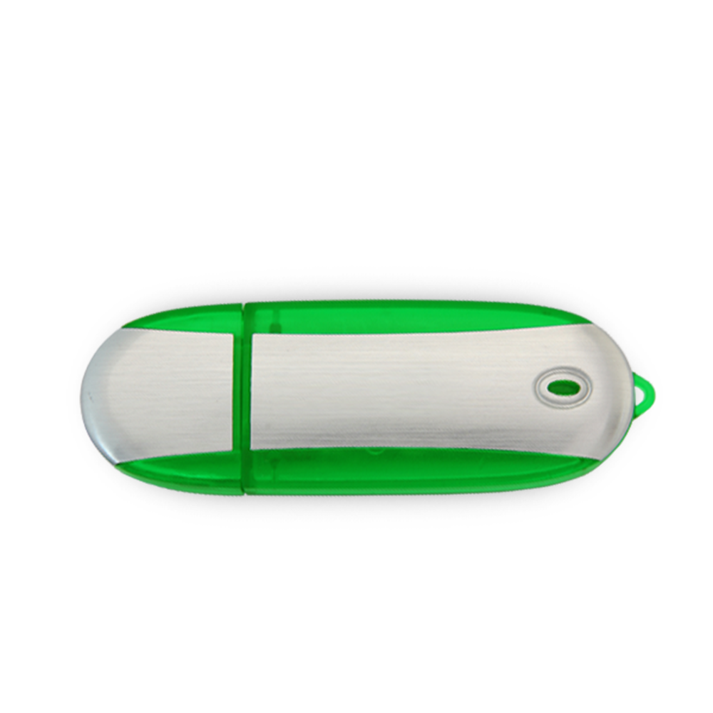 Lemont Brushed Aluminum Oval USB Flash Drive 1
