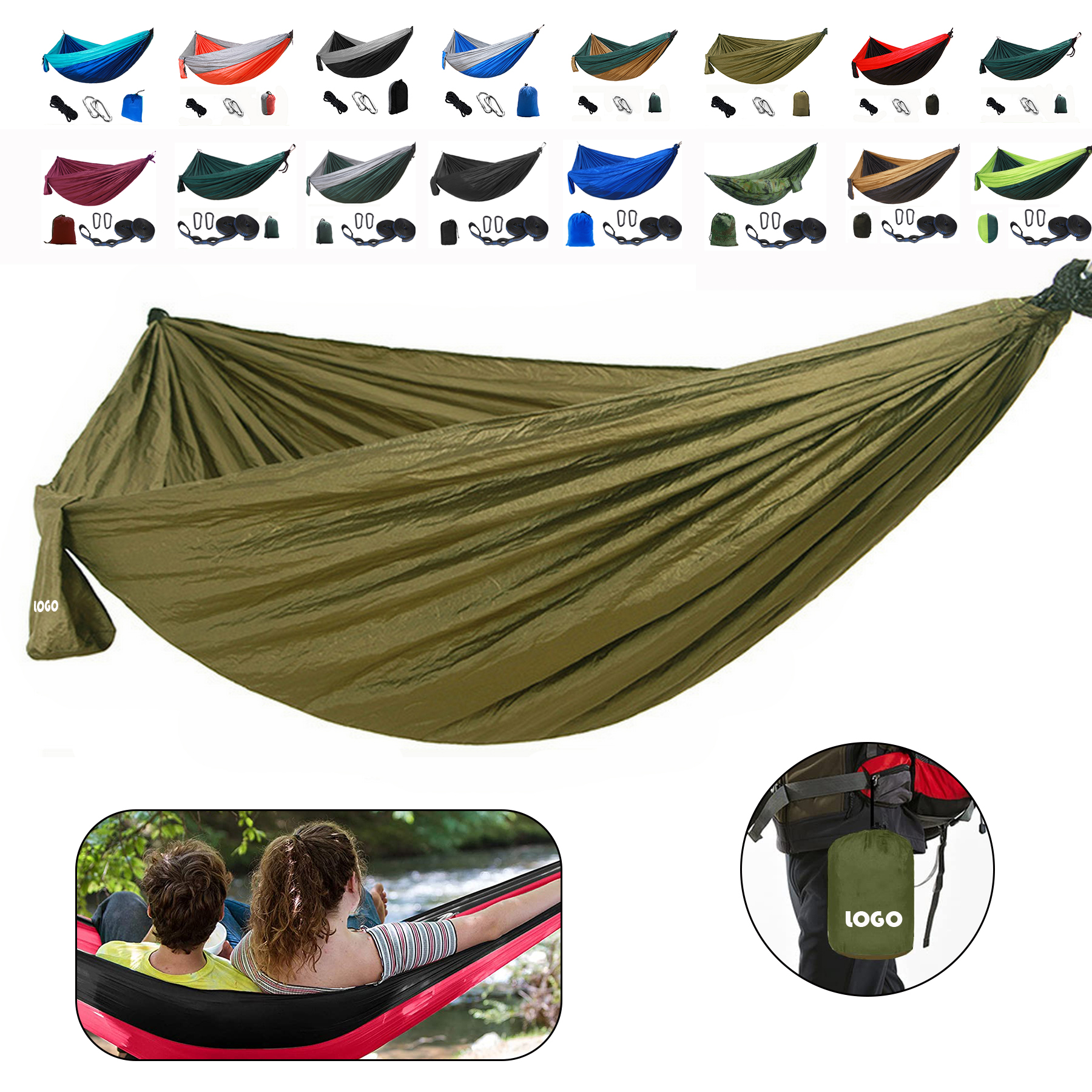 Portable Lightweight Nylon Swing Bed Hammock 6