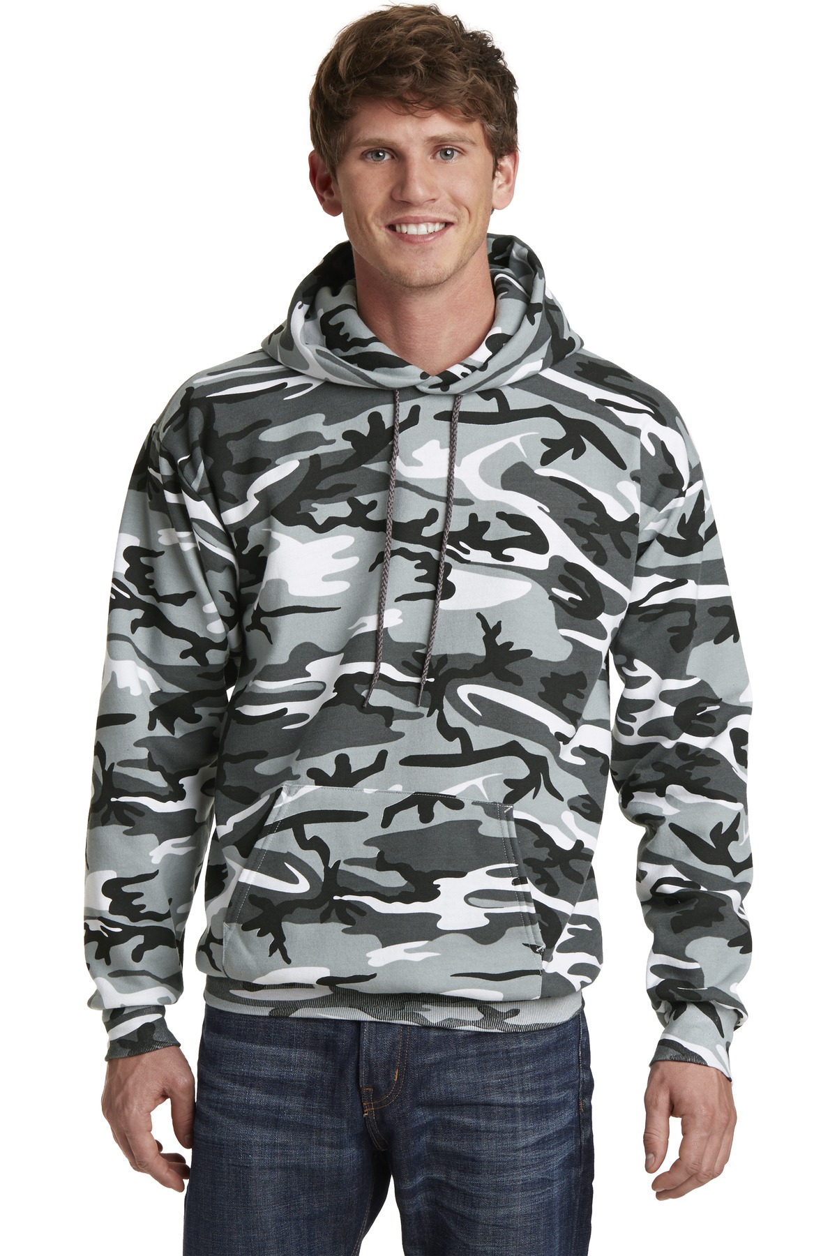Port & Co Core Fleece Camo Pullover Hooded Sweatshirt. PC78HC 48