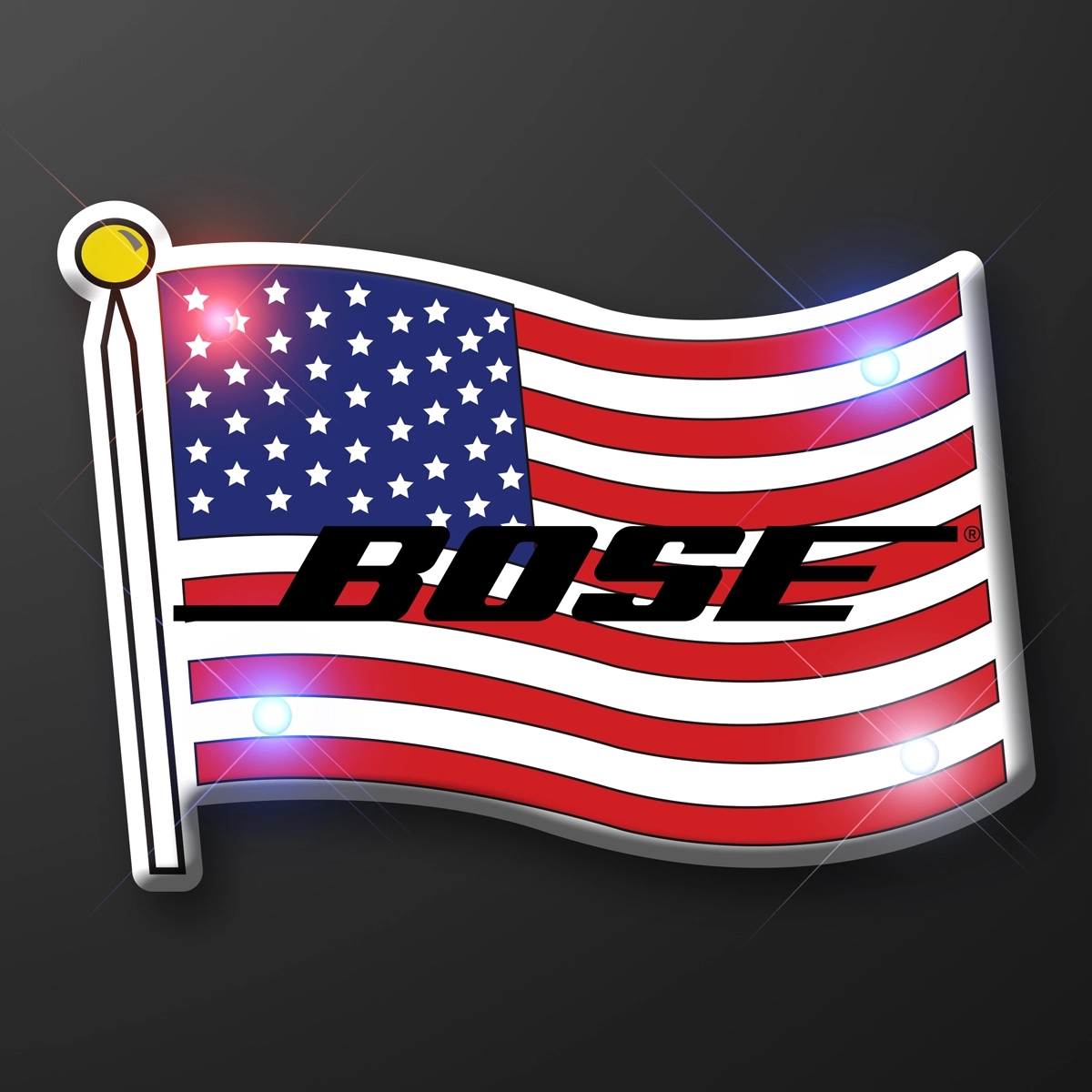 USA Flag flashing pin 1