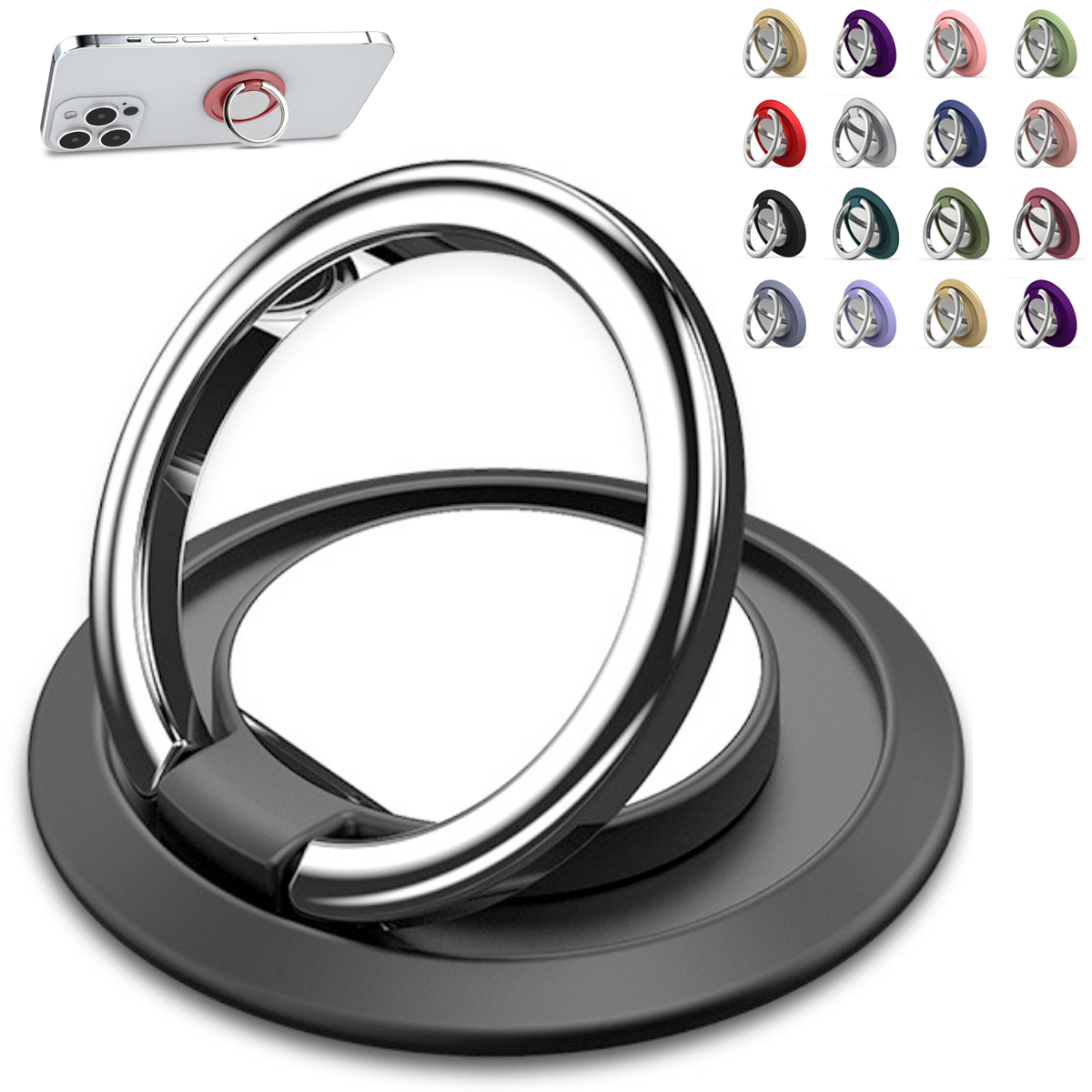 Universal Rotating Phone Ring Holder & Kickstand 2