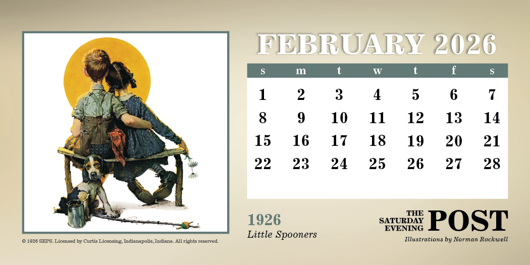 Triumph® Calendars The Saturday Evening Post Illustrations by Norman Rockwell Desk Calendar