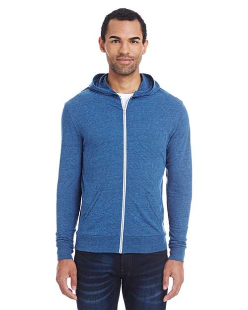 Unisex Triblend Full-Zip Lightweight Hooded Sweatshirt - 302Z 6
