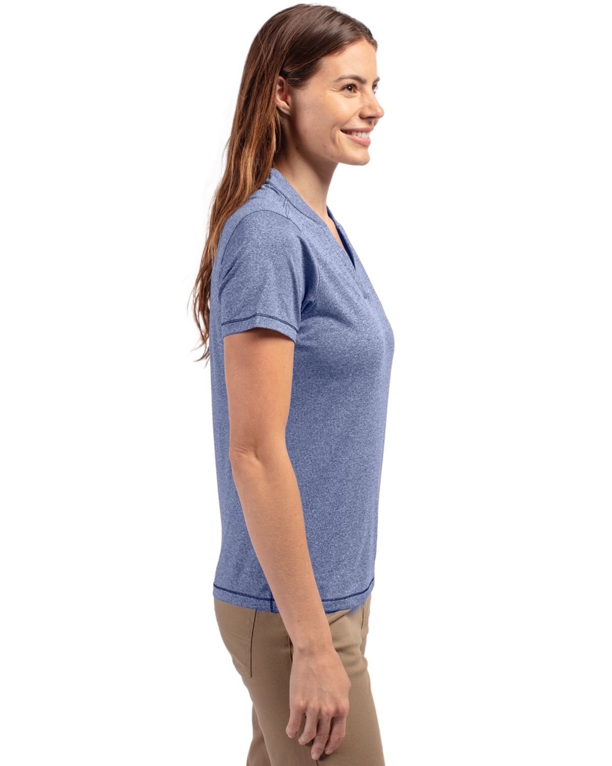 Cutter & Buck Forge Recycled Four-Way Stretch Heathered Womens Blade Top 7