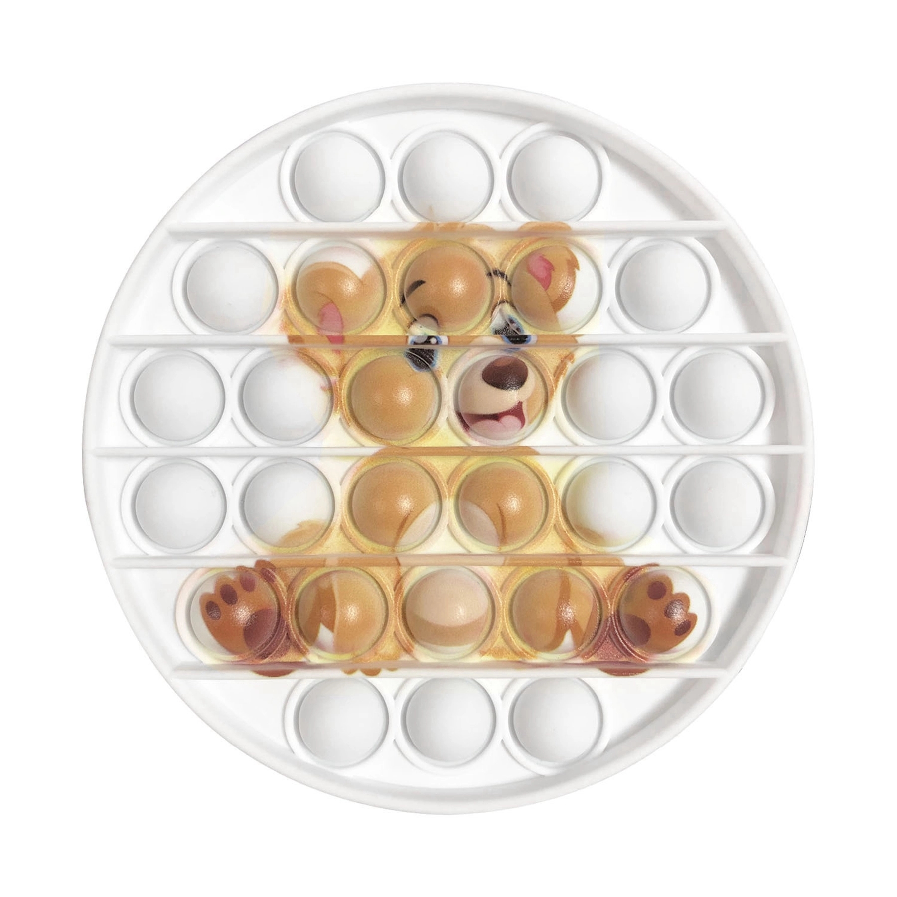 Round Full Color Print Push Pop Bubble Fidget Toy 6