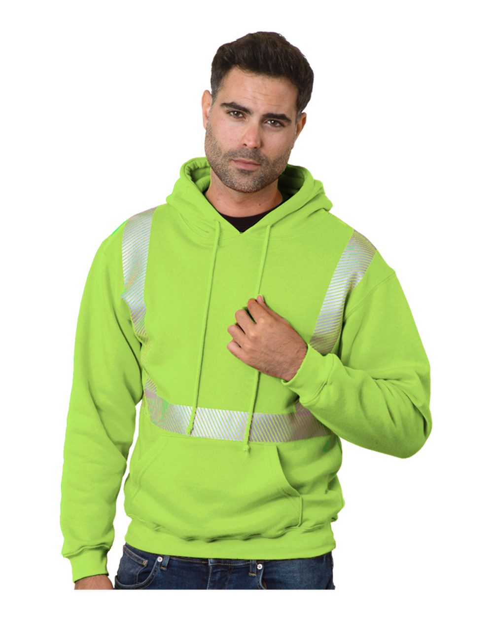 Unisex USA-Made High Visibility Hooded Sweatshirt - 3739 24