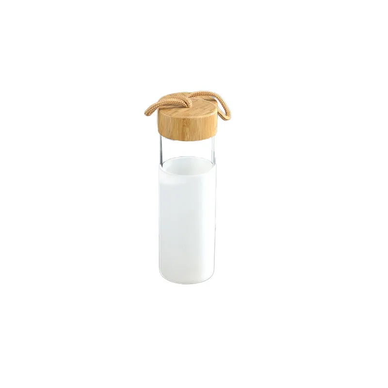 20oz Glass Bottles with Bamboo Lid Silicone Sleeve 3