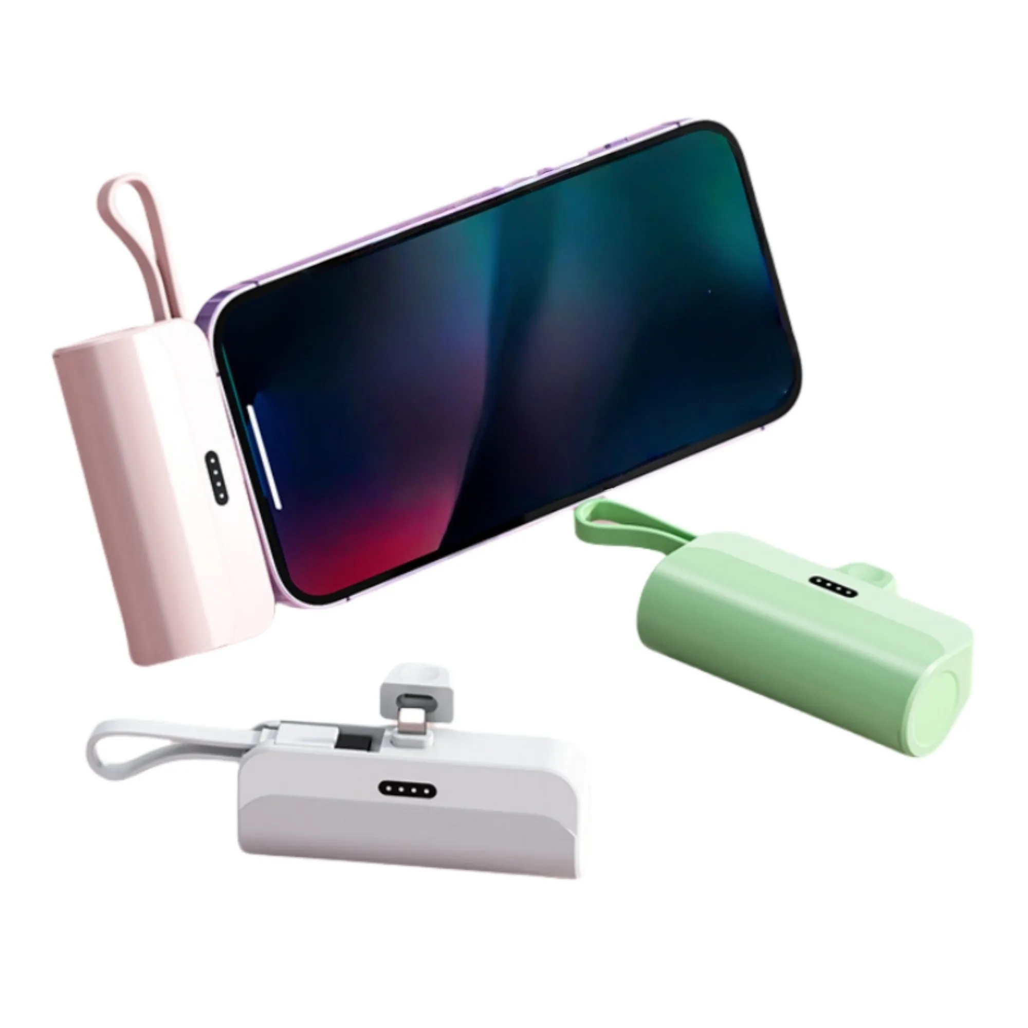 Capsule Power Bank With Built-in Cable 1