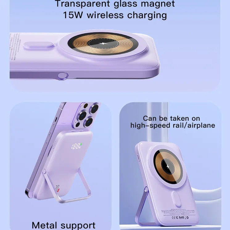 Wireless Portable Charger 10000mAh Magnetic Power Bank PD20W 2