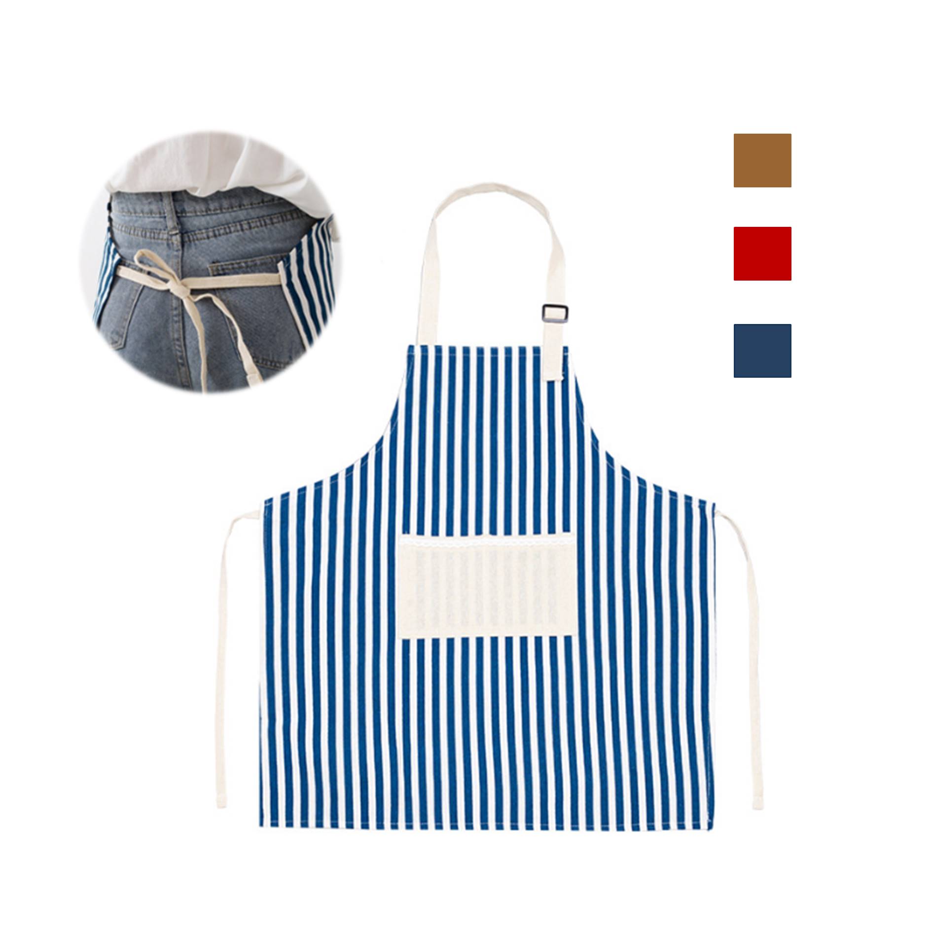 Cotton And Linen Cooking Apron 5