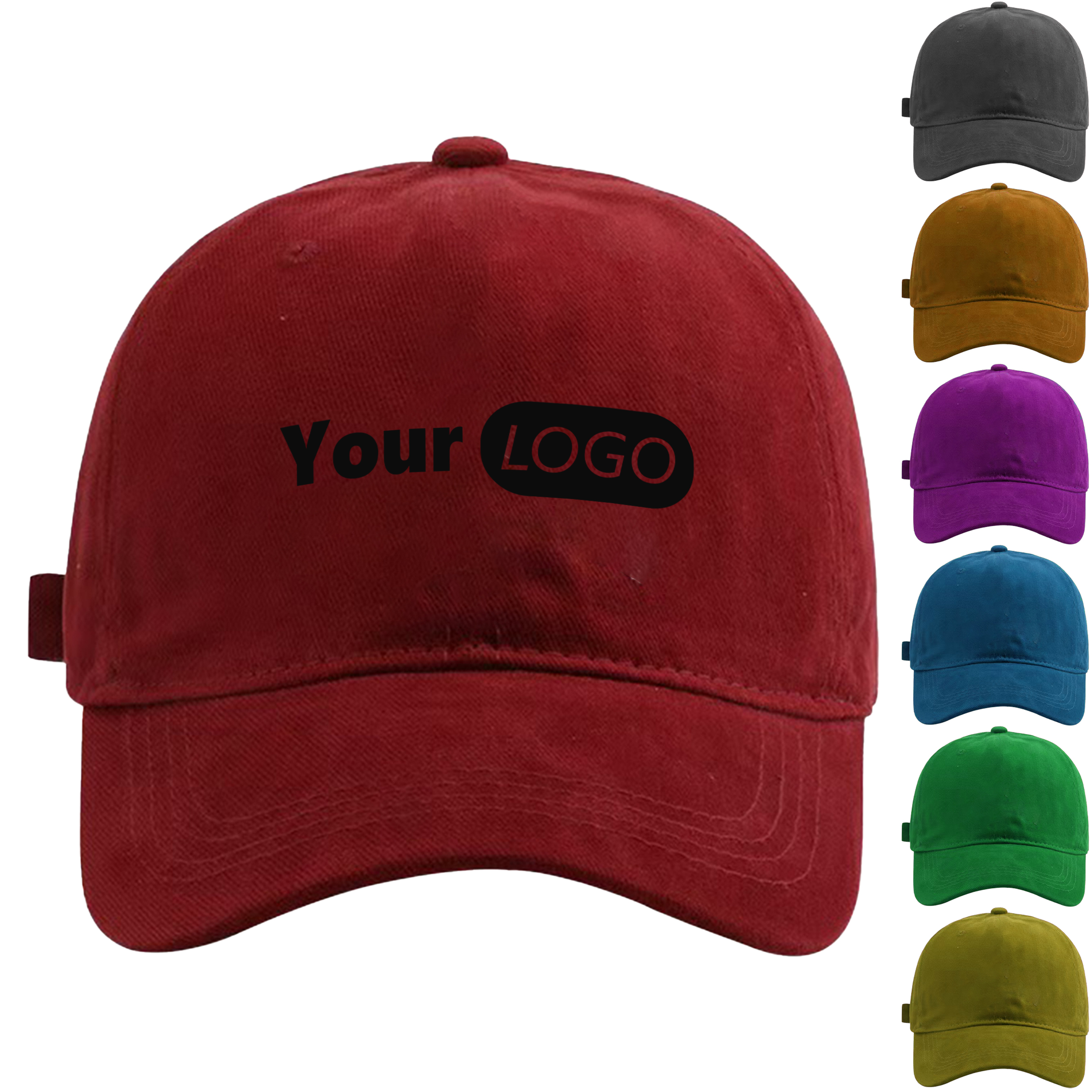 Other Fabric Solid Color Customizable Hat 2