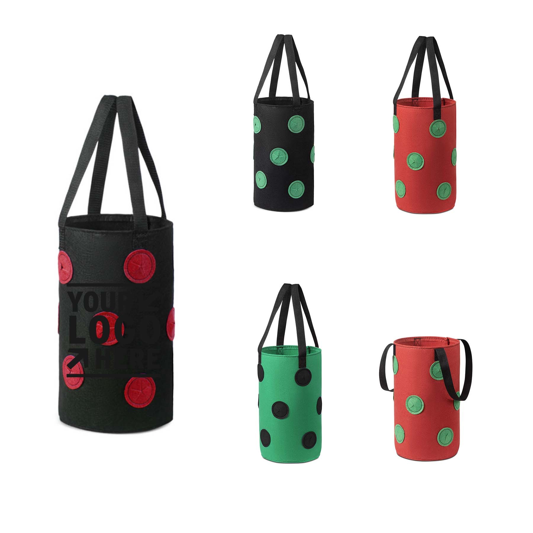 Sturdy Hanging Handle Vegetables Potato Roses 3 Gallon Plant Grow Bag With 12 Planting Holes 2