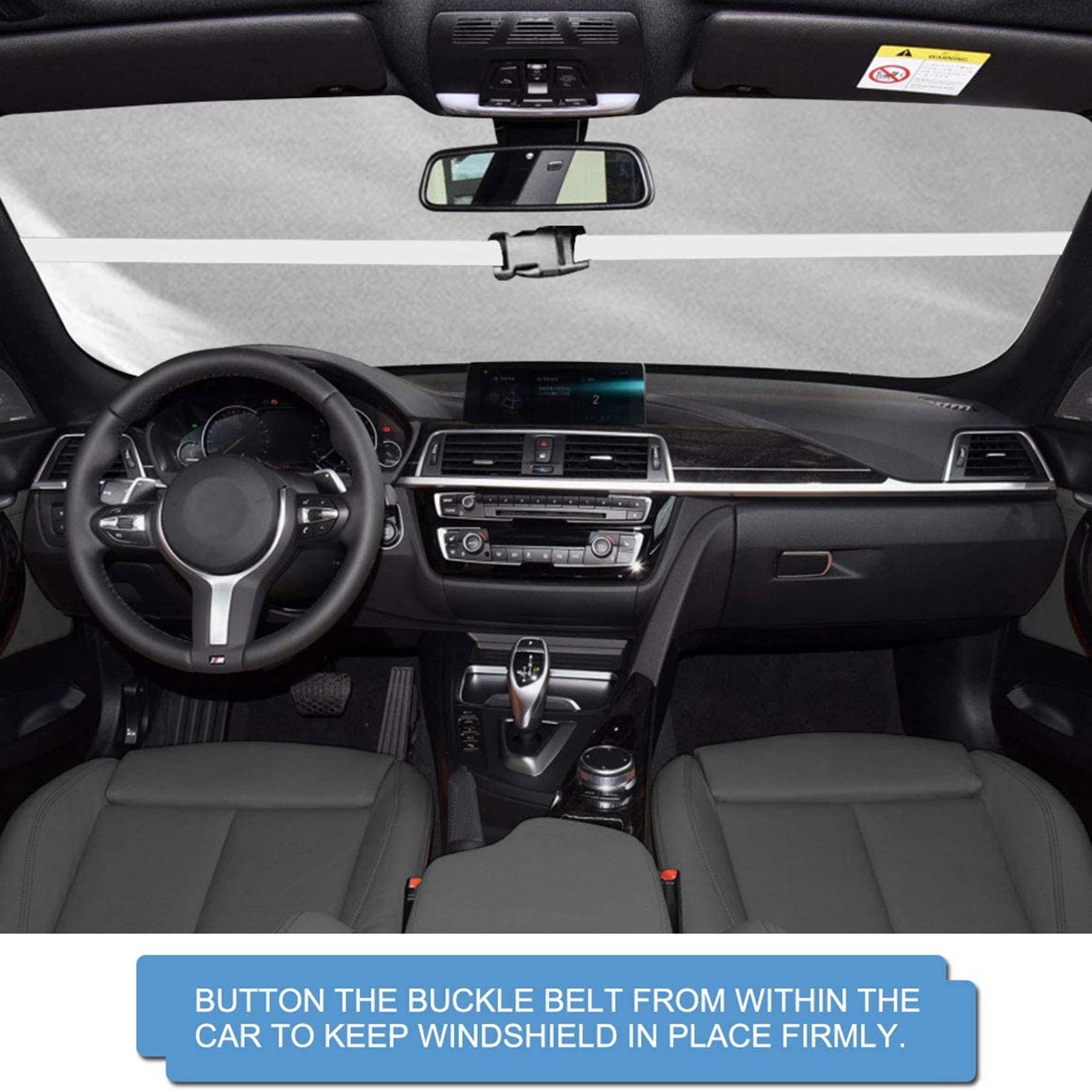 Windshield snow cover with six magnets 2