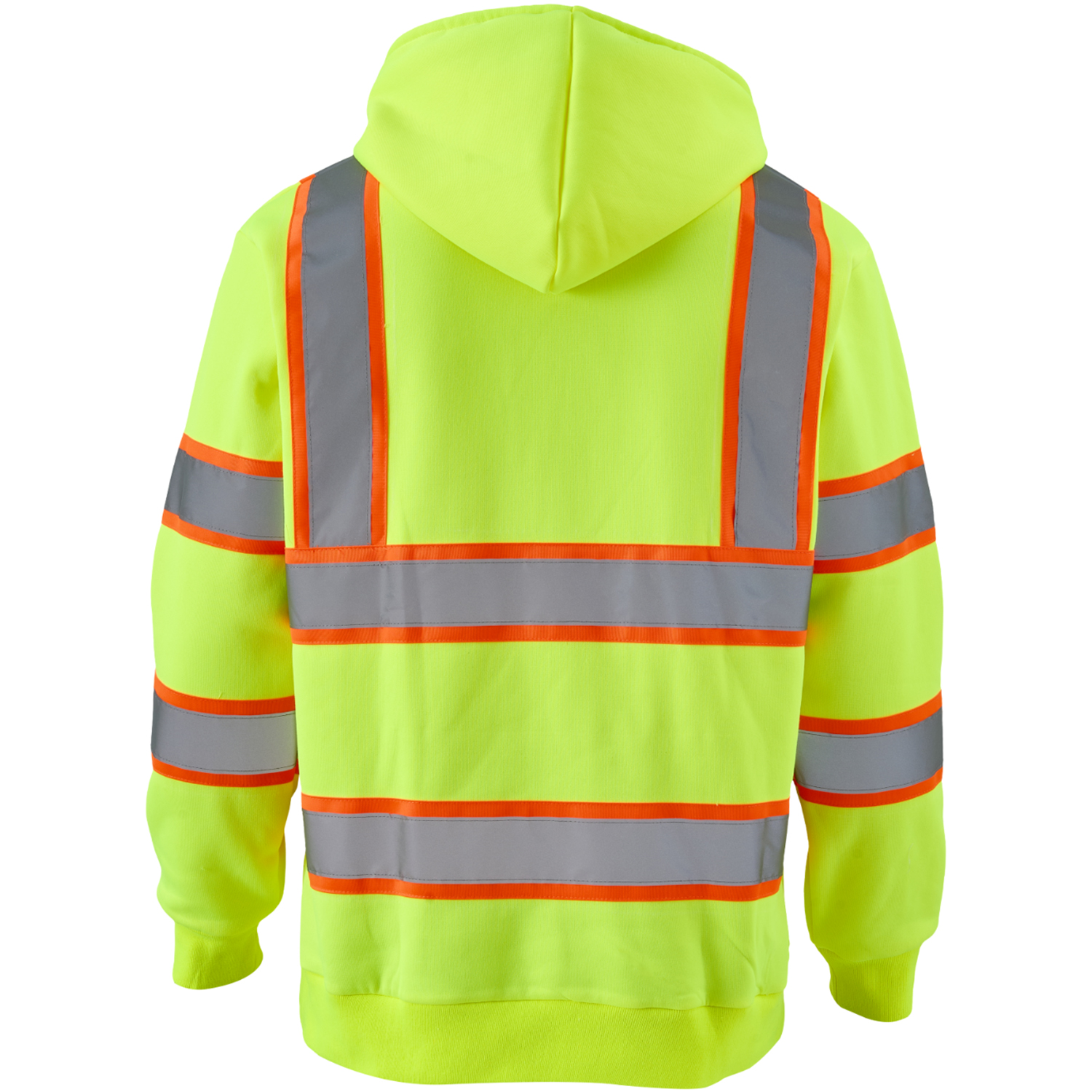 Class 3 Two Tone Double Band 2" Reflective Tape Safety Hoodie 8