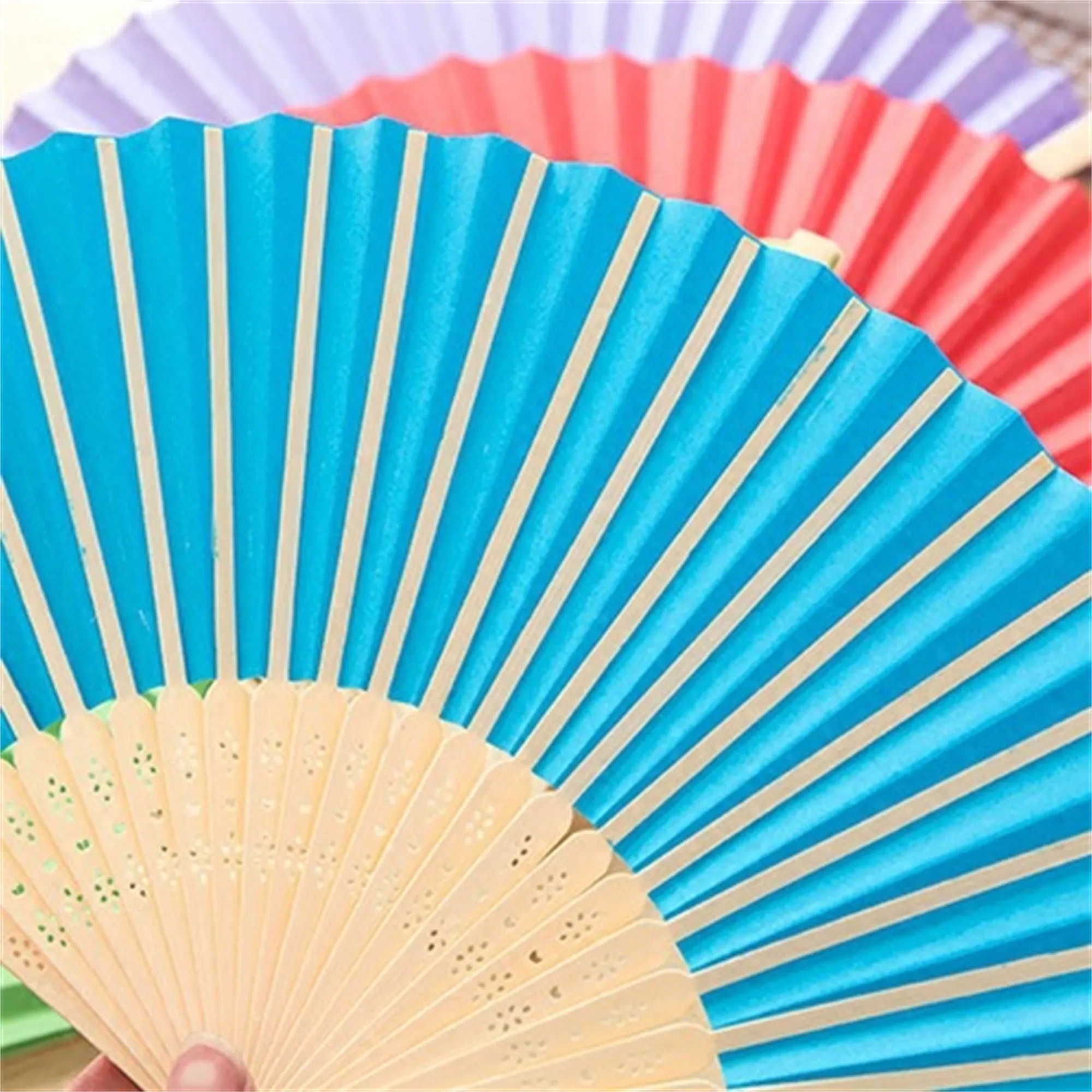Full Color Bamboo Folding Hand Fan 4