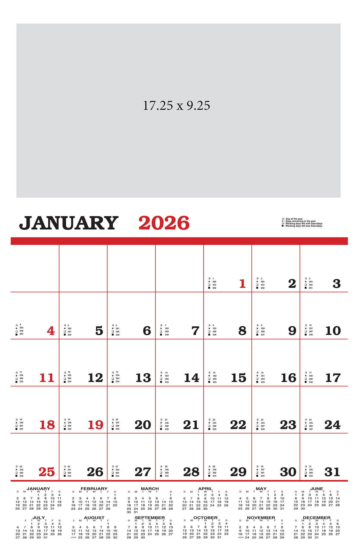 Contractor's Apron Calendar