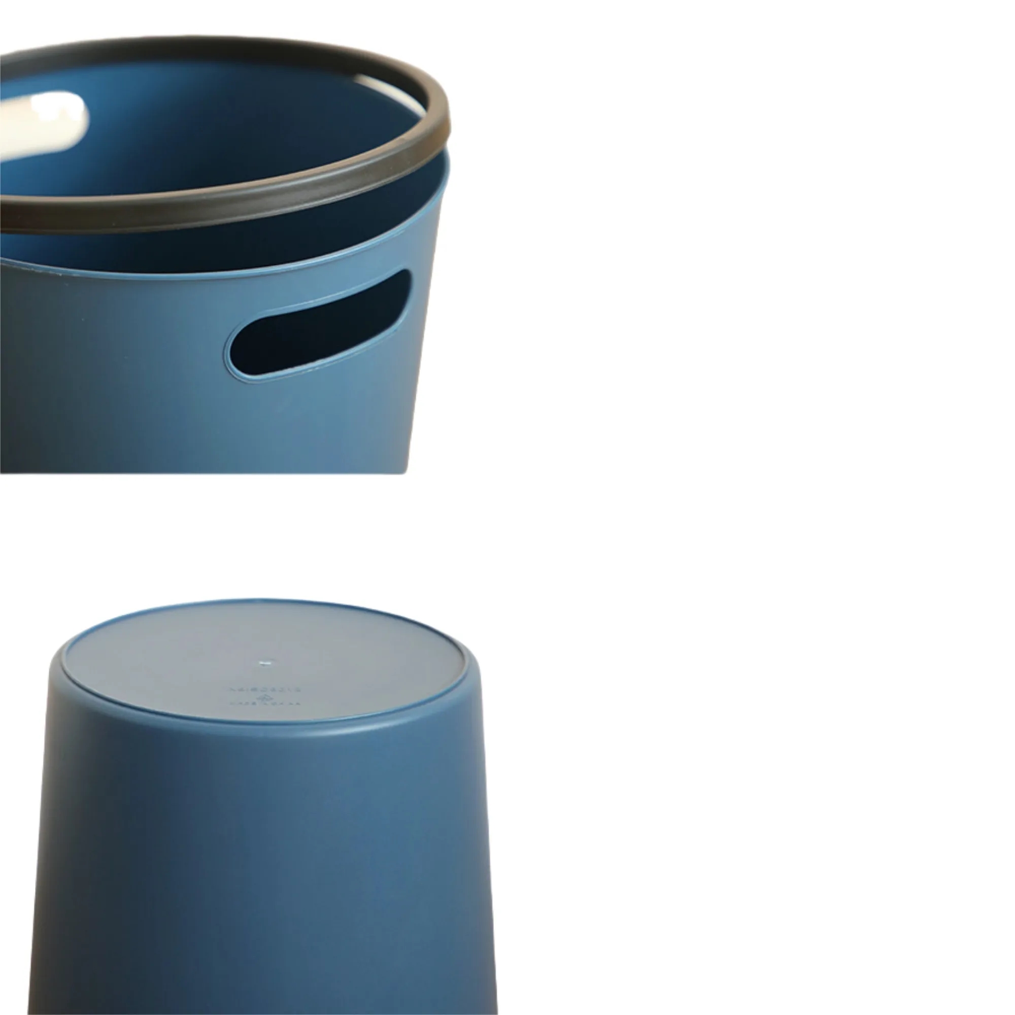 Round Trash Can With Handles And Press Ring 5